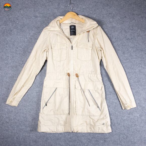 Columbia West Bluff Jacket White Canvas Long Sleeve Full-Zip Women's Size Medium - Picture 1 of 12